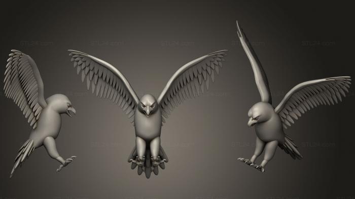 Статуэтки птицы (Птица 01, STKB_0195) 3D модель для ЧПУ станка
